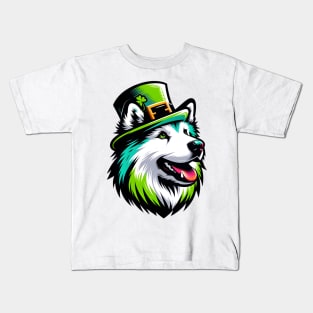 Karelian Bear Dog Celebrating Saint Patrick's Day Kids T-Shirt